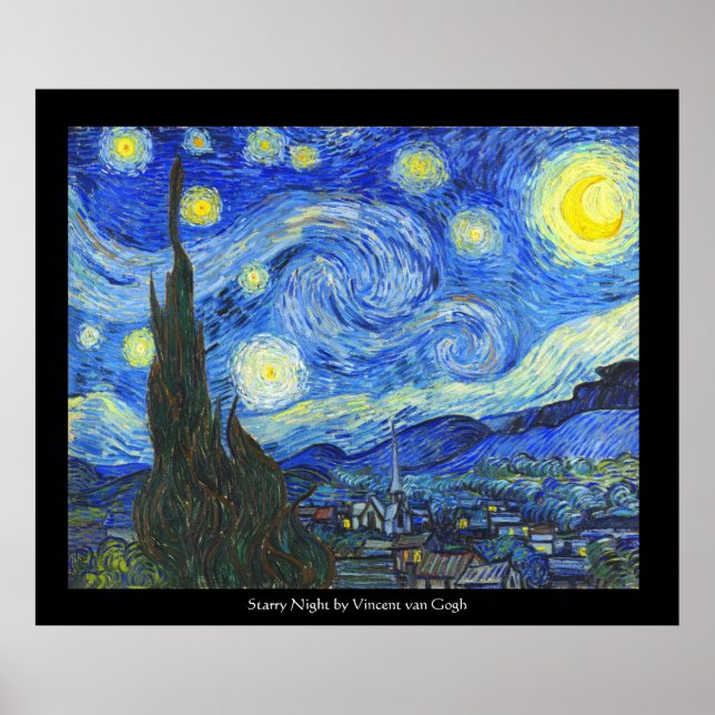 Póster Noche estrellada de Vincent van Gogh (Frente)