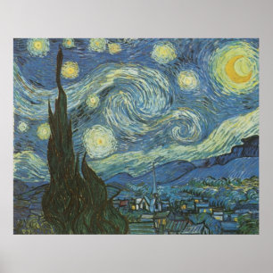 Póster Noche estrellada de Vincent Van Gogh