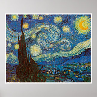 Póster Noche estrellada de Vincent van Gogh