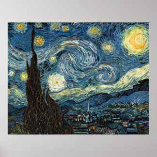 Póster Noche estrellada de Vincent van Gogh