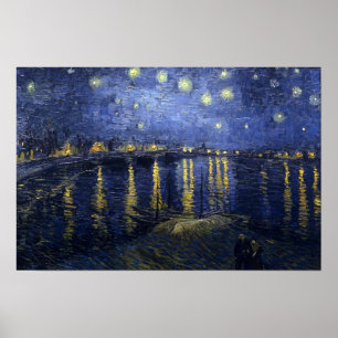 Póster Noche estrellada del Ródano de Van Gogh