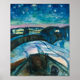 Póster Noche estrellada | Edvard Munch |