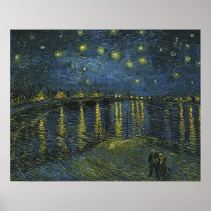 Póster Noche estrellada en el Ródano, Vincent van Gogh