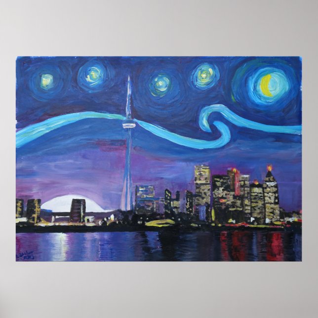Póster Noche estrellada en Toronto (Frente)