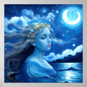 Póster Noche estrellada 🌌 - Poster de la fantasía de la