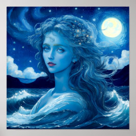 Póster Noche estrellada 🌌 - Poster de la fantasía de la