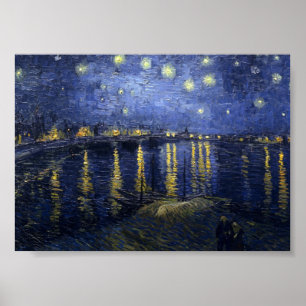 Póster Noche estrellada sobre el Ródano