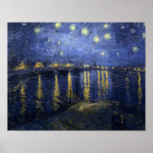 Póster Noche estrellada sobre el Ródano