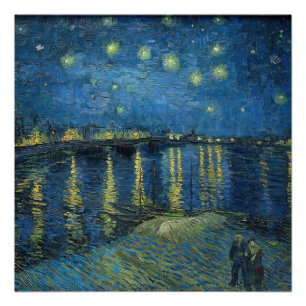 Póster Noche estrellada sobre el Ródano (1888) Vincent va