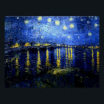 Póster Noche estrellada sobre el Ródano por van Gogh<br><div class="desc">Noche estrellada sobre el Ródano,  famosa pintura de Vincent van Gogh</div>