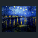 Póster Noche estrellada sobre el Ródano por van Gogh<br><div class="desc">Noche estrellada sobre el Ródano,  famosa pintura de Vincent van Gogh</div>