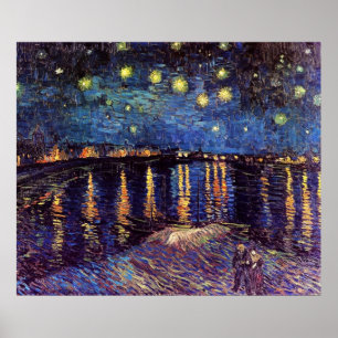 Póster Noche estrellada sobre el Ródano por Van Gogh