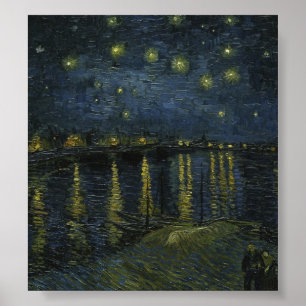 Póster Noche estrellada sobre el Ródano por Van Gogh