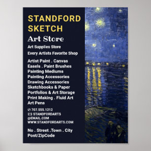 Póster Noche estrellada Sobre El Ródano, Tienda De Artícu