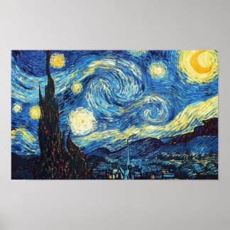 Póster Noche estrellada - Van Gogh