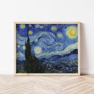 Póster Noche estrellada   Vincent Van Gogh