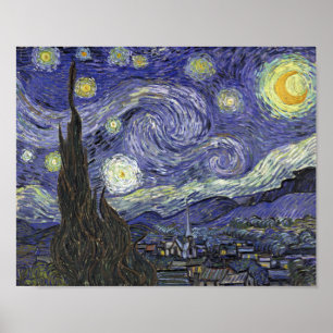 Póster Noche estrellada - Vincent van Gogh
