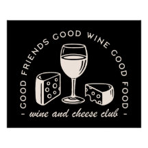 Noche fiesta de vino y queso