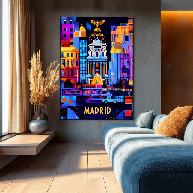 Póster Noche Geométrica de Madrid - Negrita urbana vibran (Subido por el creador)