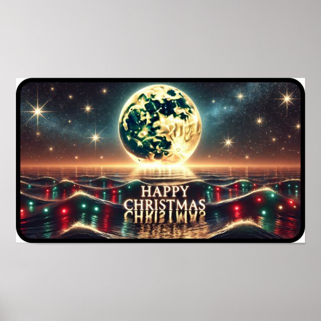 Póster Noche Golden Glow de los Navidades (Frente)