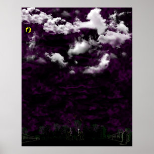 Póster noche hacia fuera 3 de las brujas