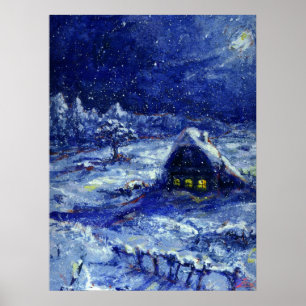 Póster Noche. Invierno. Rusia