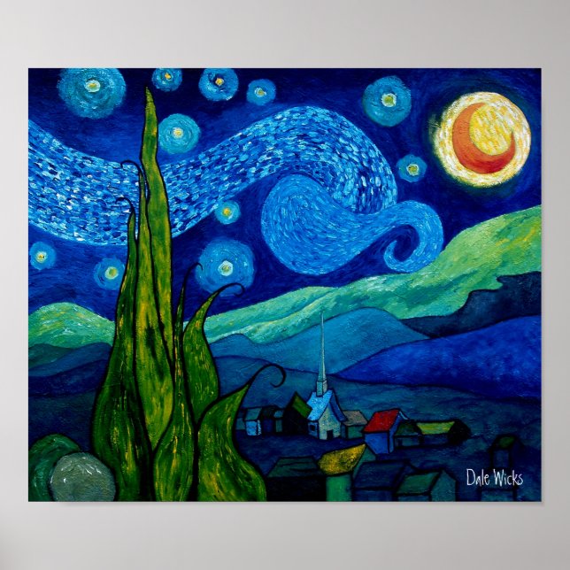 Póster Noche Llena de Estrellas (Frente)