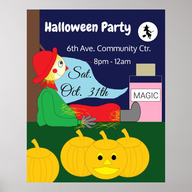 Póster Noche Mágica de Halloween: (Frente)