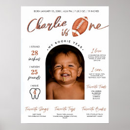 Póster Noche minimalista de fútbol del año primero