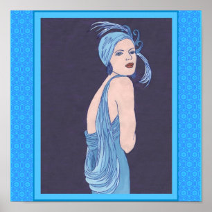 Póster Noche Purple Profunda