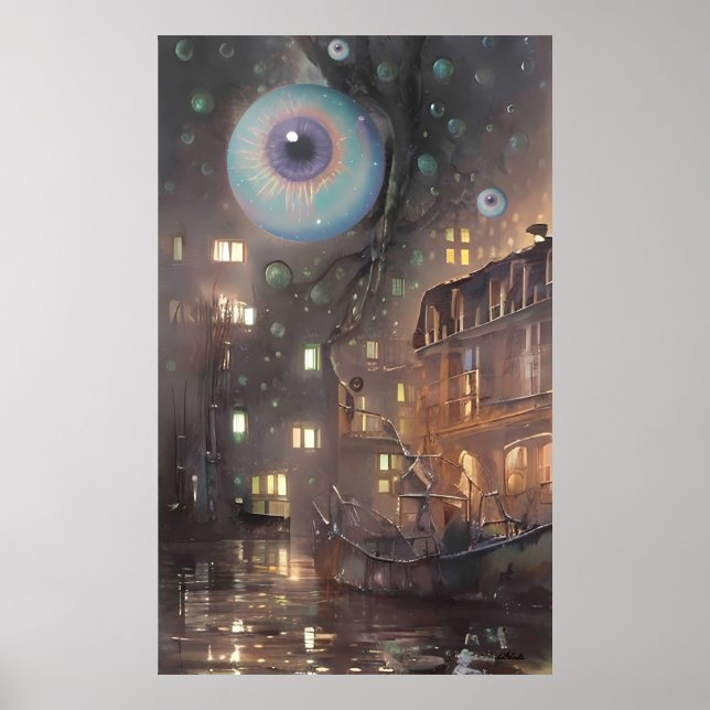 Póster Noche recubierta de pesadilla (Frente)