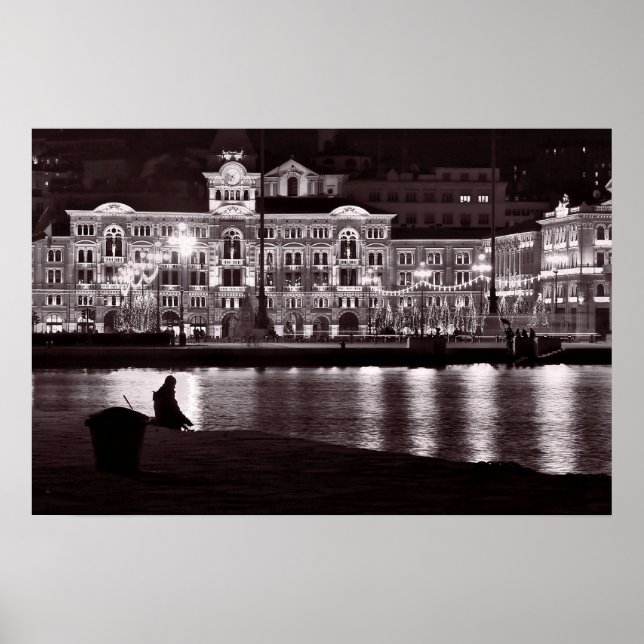 Póster Noche relajante en la ciudad (Frente)