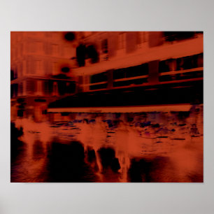 Póster Noche roja de París. Movimiento borroso de Guay