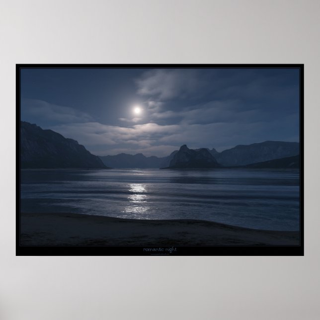 Póster noche romántica (Frente)