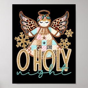 Póster Noche Santa Ángel de Patchwork Cristiano Jesús Cri