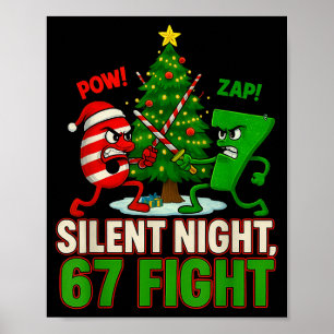 Póster Noche silenciosa 67 Lucha divertida Navidad 