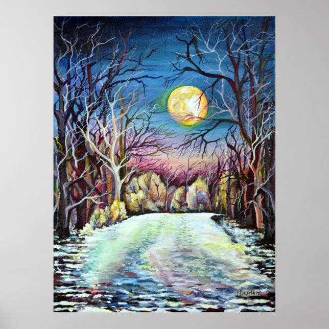 Póster Noche silenciosa en Suecia (Frente)