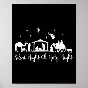 Póster Noche Silenciosa Noche Santa Escena de la Nativida