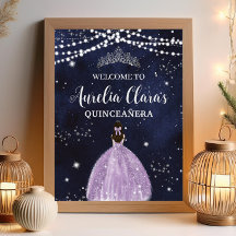 Noche Starry Morple Lilac Vestido Plata Quinceañer