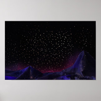 Póster Noche Starry Mountain