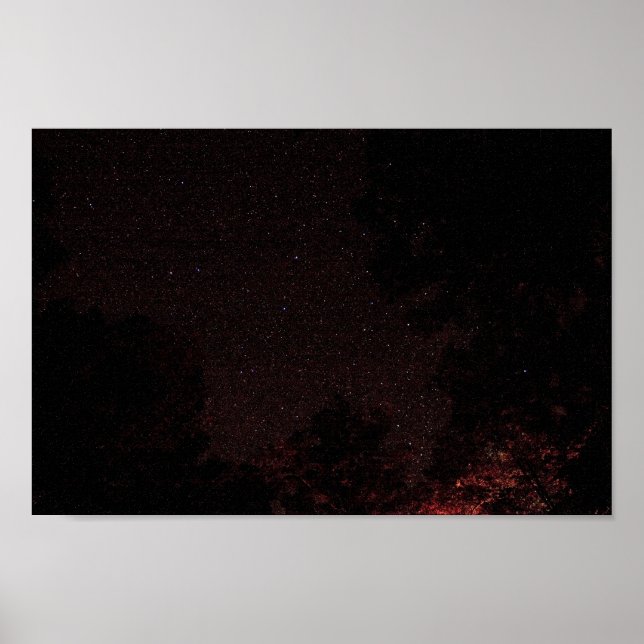 Póster Noche Starry, Virginia Occidental (Frente)