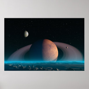 Póster Noche tranquila - espacio impreso