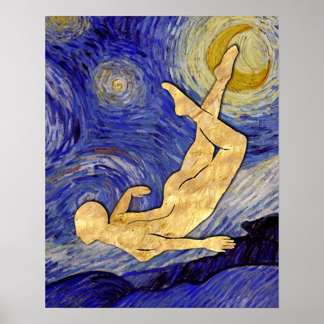 Póster Noche Vincent Van Gogh Starry (Frente)