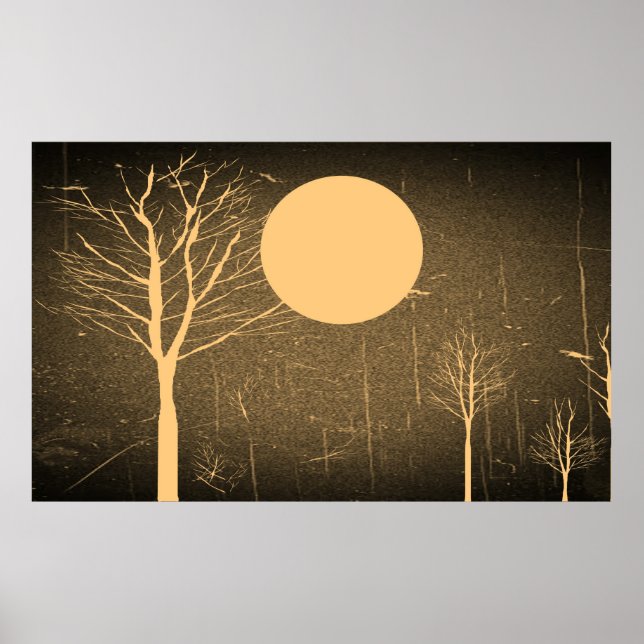 Póster Noche Vintage Moon (Frente)