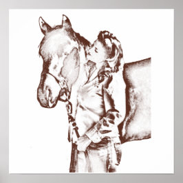 Póster Noche y caballo de los años 40