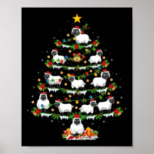 Póster Nochebuena animal mascota enciende árbol de Navida