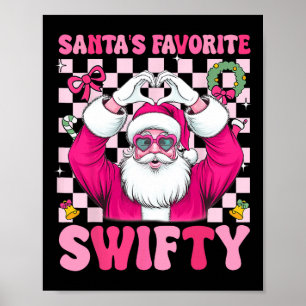 Póster Nochebuena navideña favorita de Papá Noel