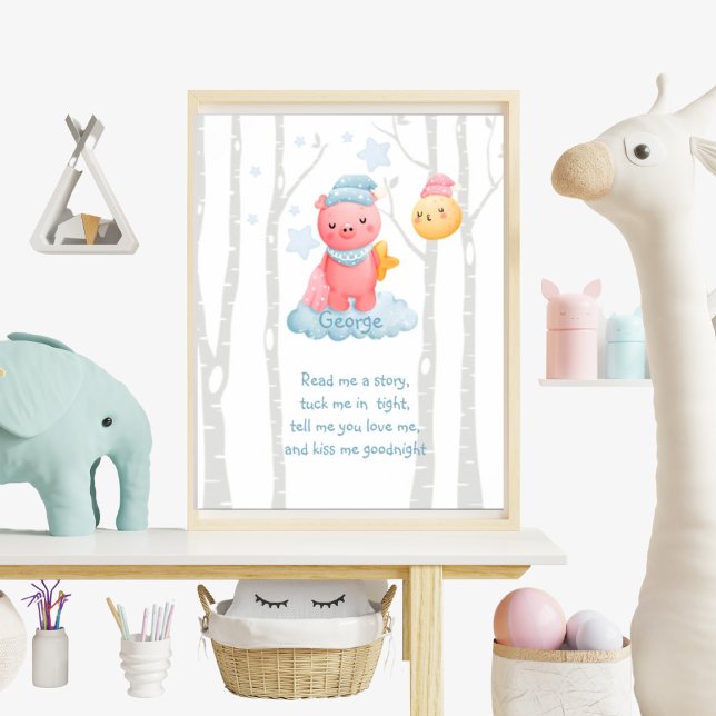 Póster Noches de ensueño con cerdo y luna (Subido por el creador)