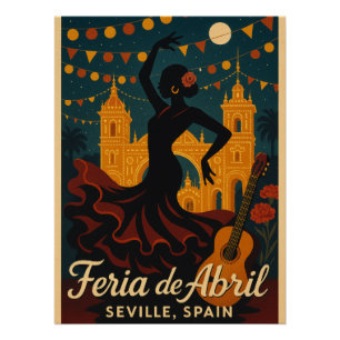 Póster Noches de flamenco - Feria de Abril, Sevilla