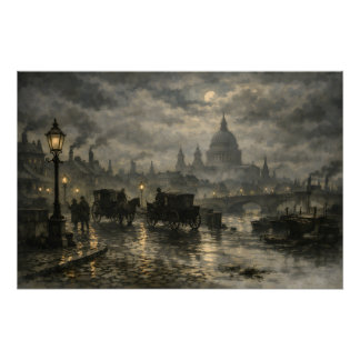 Póster Noches de Londres Victoriano por BurnsInHell